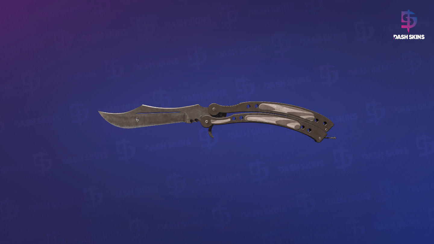 ★ StatTrak™ Butterfly Knife | Black Laminate (Battle-Scarred) Screenshot Playside