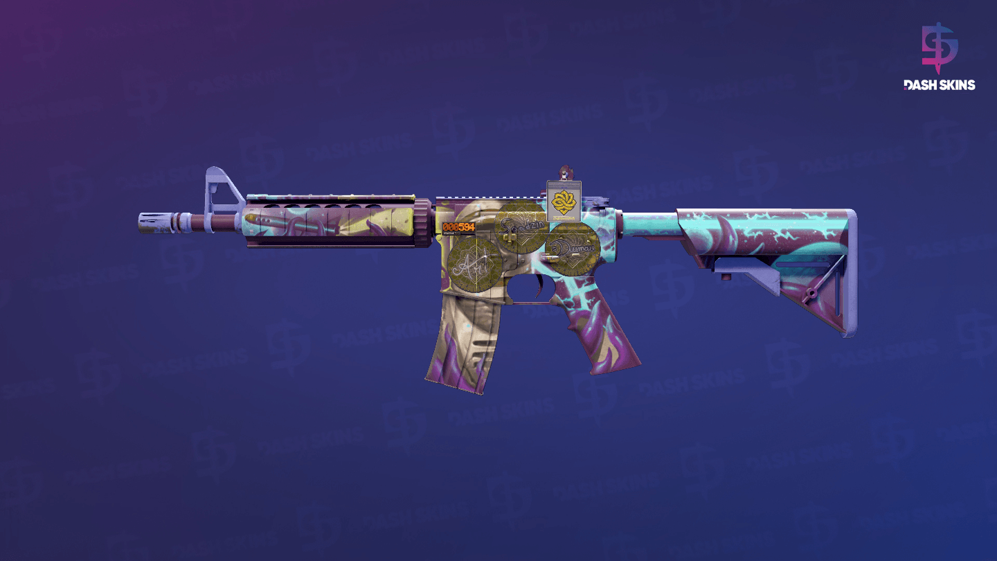 StatTrak™ M4A4 | Desolate Space (Well-Worn) Screenshot Playside