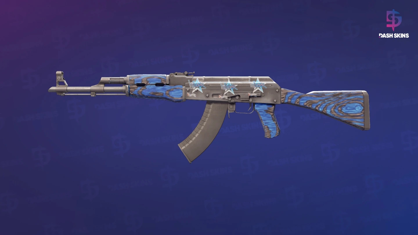 AK-47 | Blue Laminate (Minimal Wear) Screenshot Playside