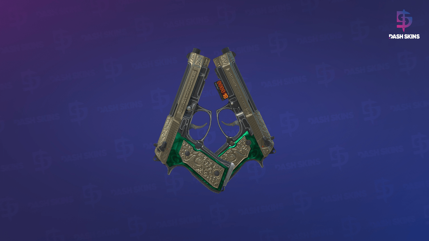 StatTrak™ Dual Berettas | Royal Consorts (Minimal Wear) Screenshot Playside
