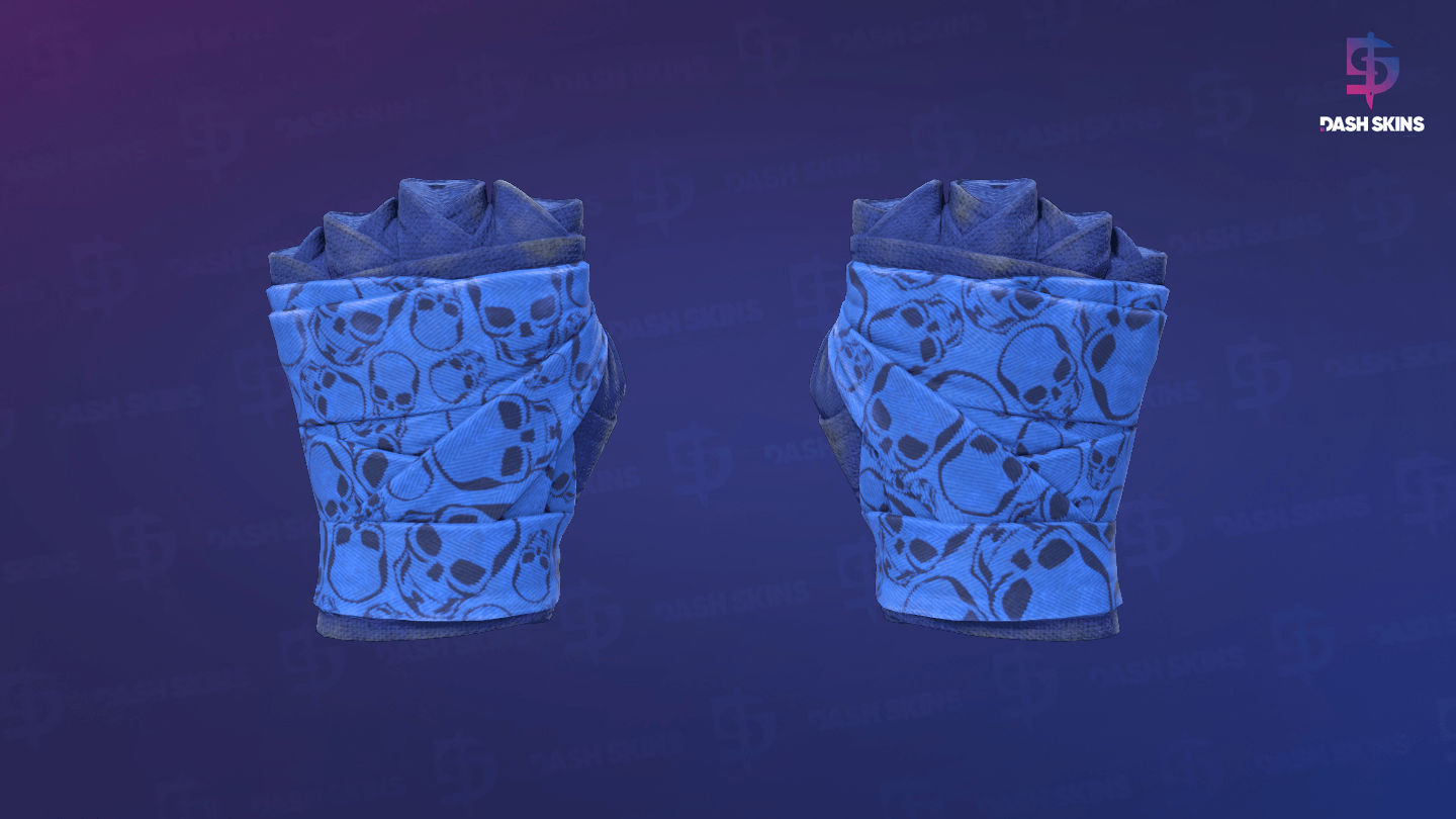 ★ Hand Wraps | Cobalt Skulls (Field-Tested) Screenshot Playside