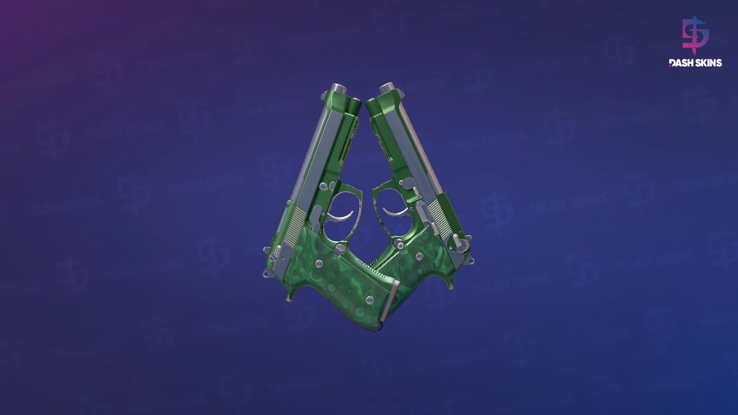 Dual Berettas | Polished Malachite (Minimal Wear) Screenshot Playside