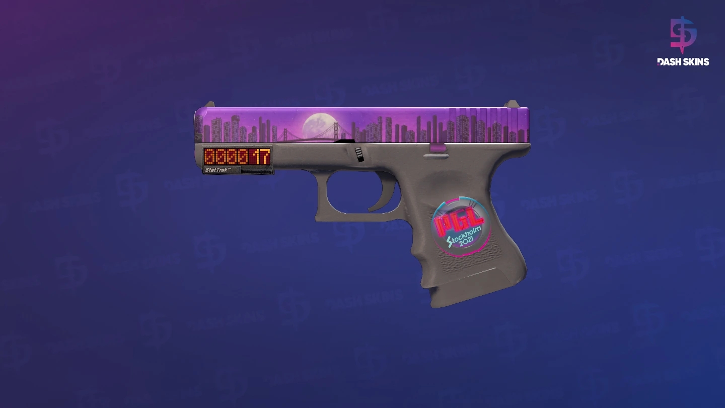 StatTrak™ Glock-18 | Moonrise (Minimal Wear) Screenshot Playside