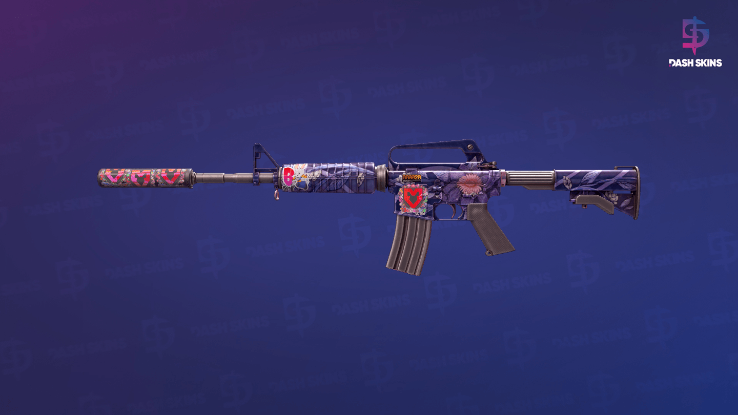 StatTrak™ M4A1-S | Black Lotus (Well-Worn) Screenshot Playside