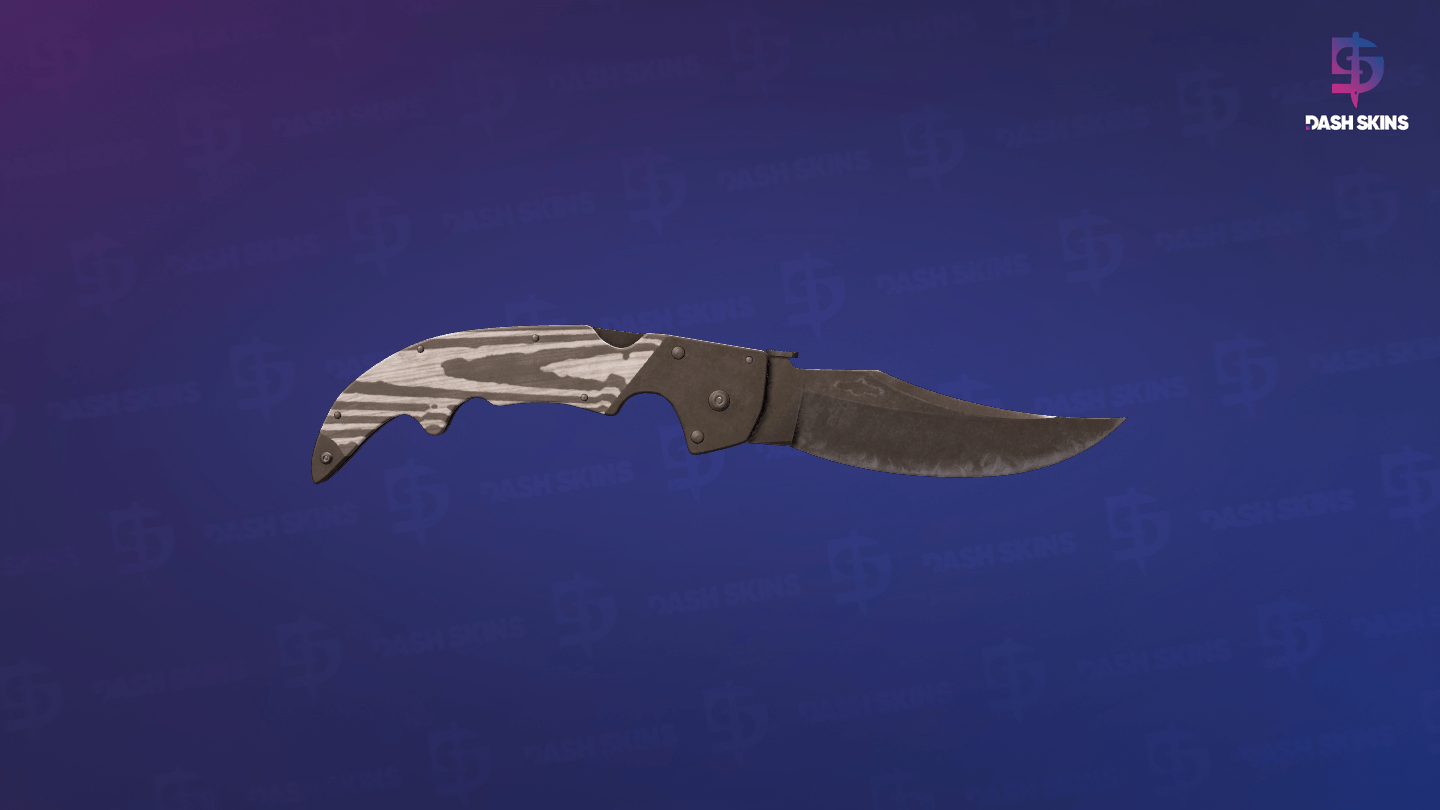 ★ Falchion Knife | Black Laminate (Battle-Scarred) Screenshot Playside