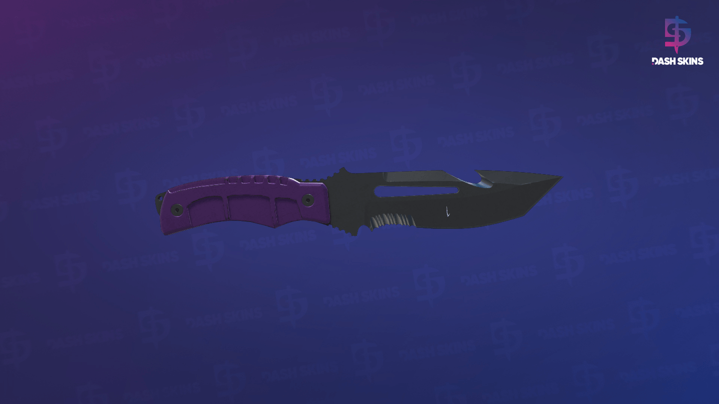 ★ StatTrak™ Survival Knife | Ultraviolet (Well-Worn) Screenshot Playside