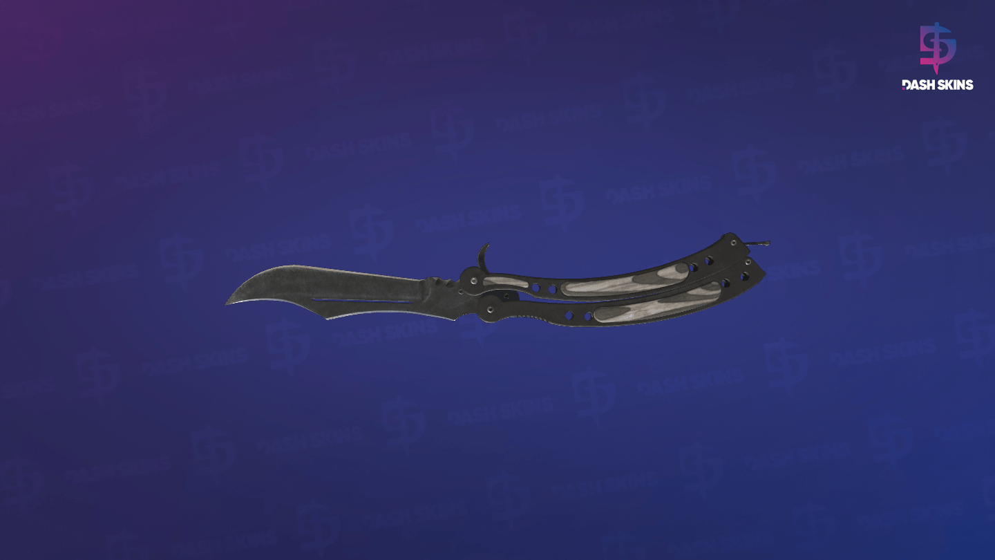 ★ Butterfly Knife | Black Laminate (Battle-Scarred) Screenshot Playside