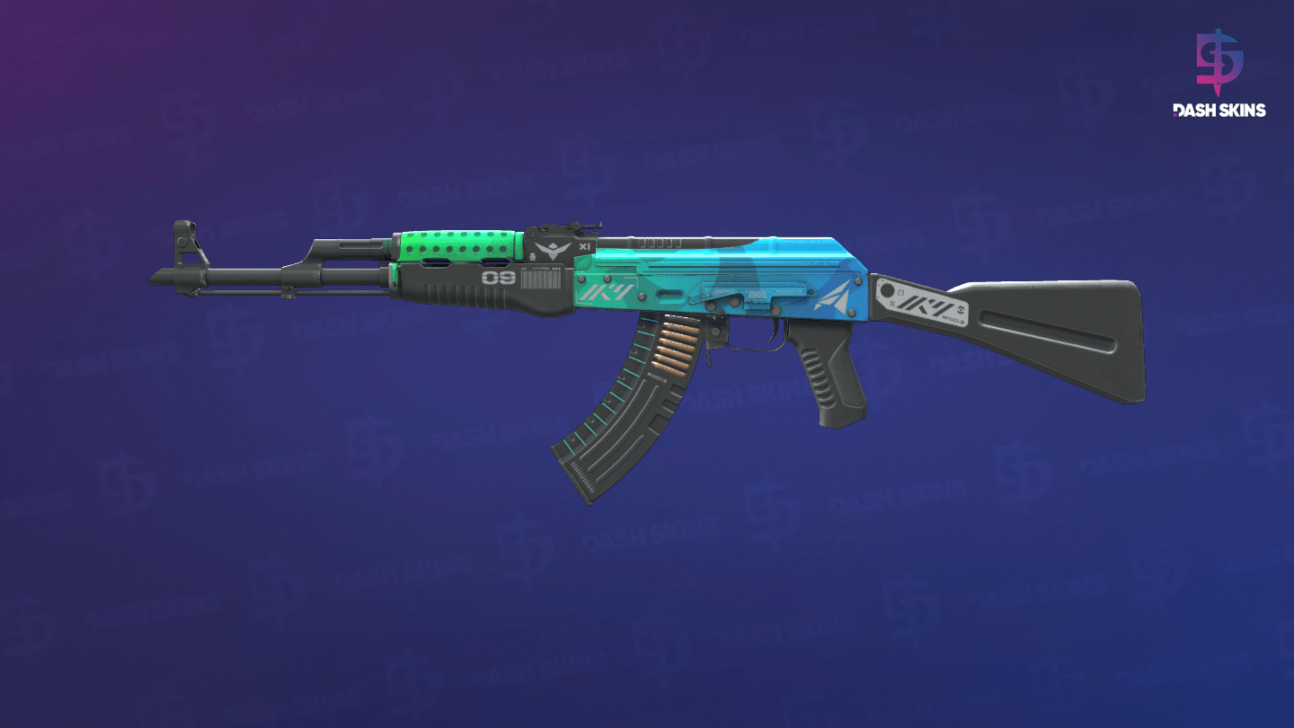 AK-47 | Ice Coaled (Minimal Wear) Screenshot Playside