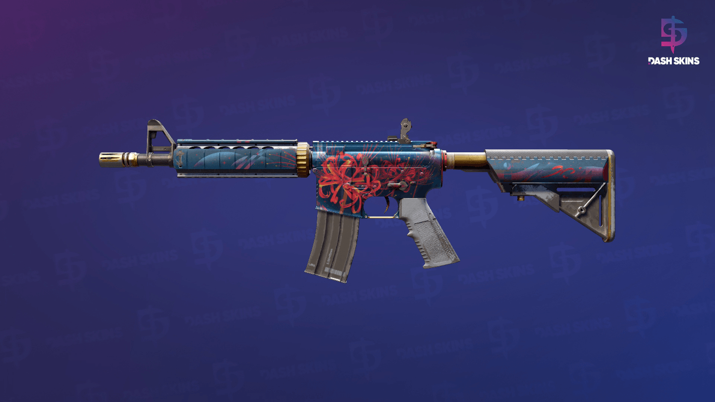 M4A4 | Spider Lily (Well-Worn) Screenshot Playside