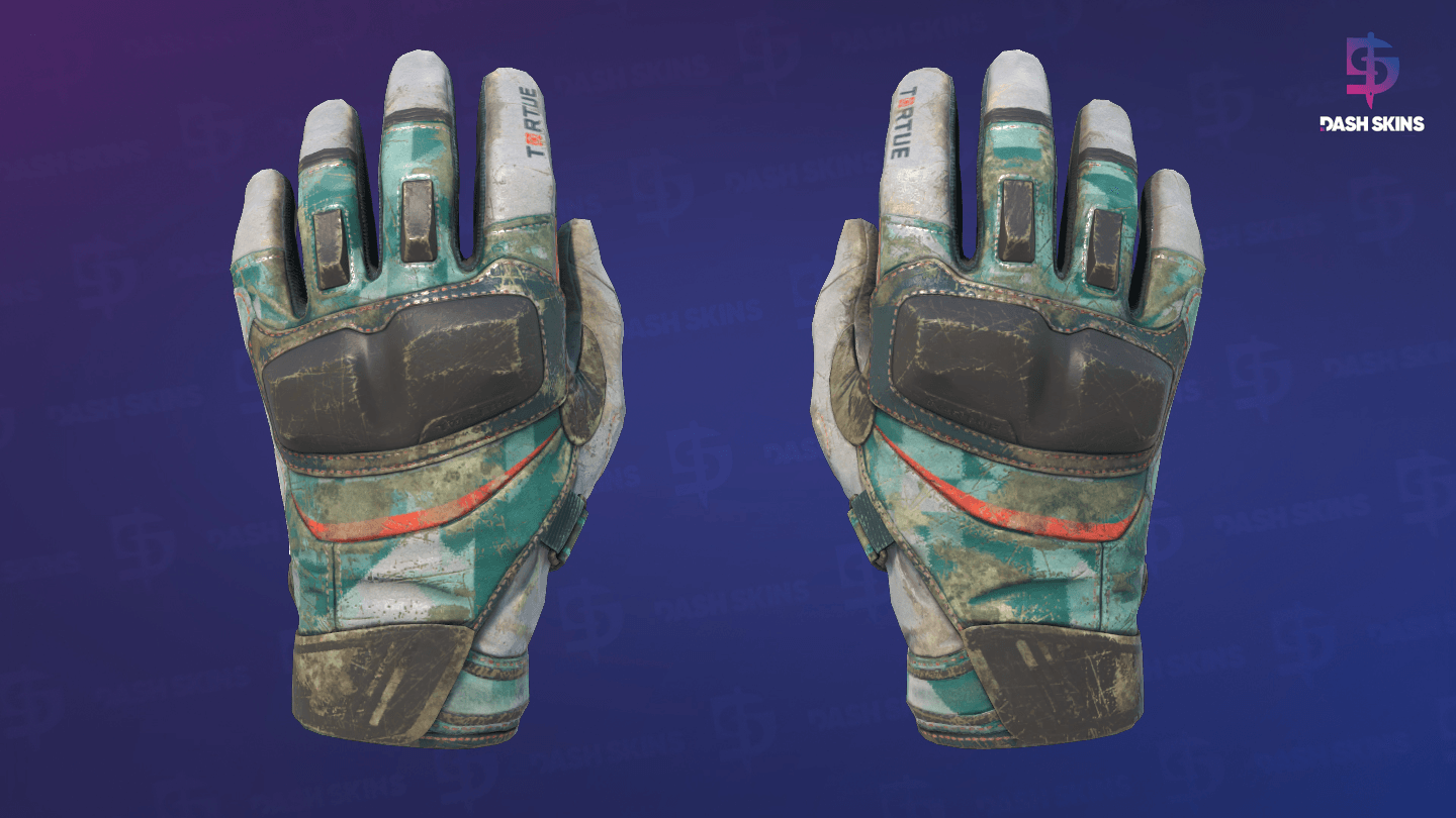 ★ Moto Gloves | Spearmint (Battle-Scarred) Screenshot Playside