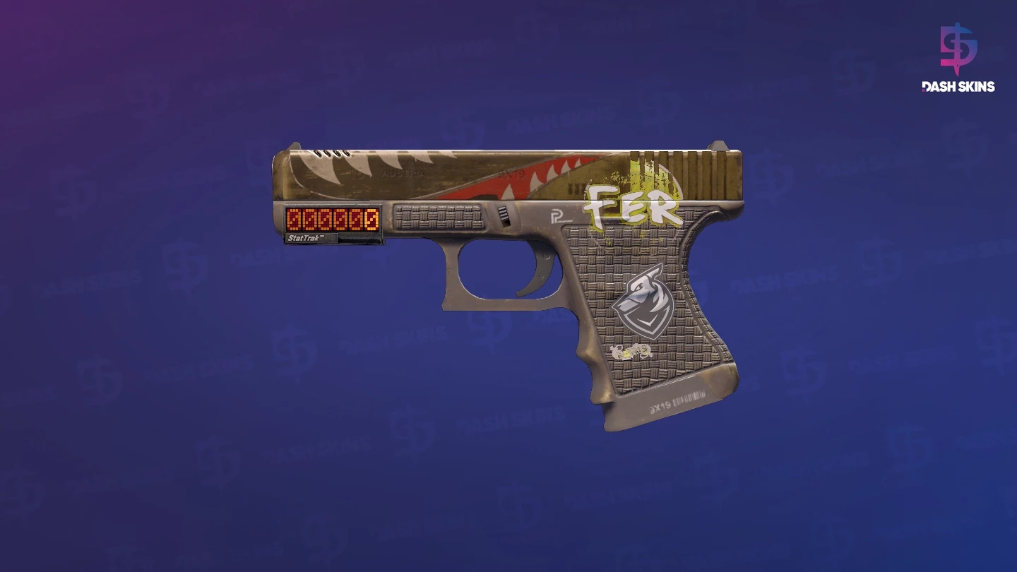 StatTrak™ Glock-18 | Warhawk (Well-Worn) Screenshot Playside