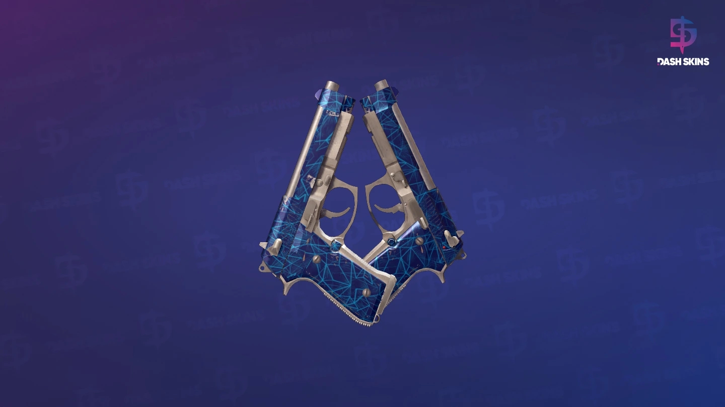 Dual Berettas | Cobalt Quartz (Minimal Wear) Screenshot Playside
