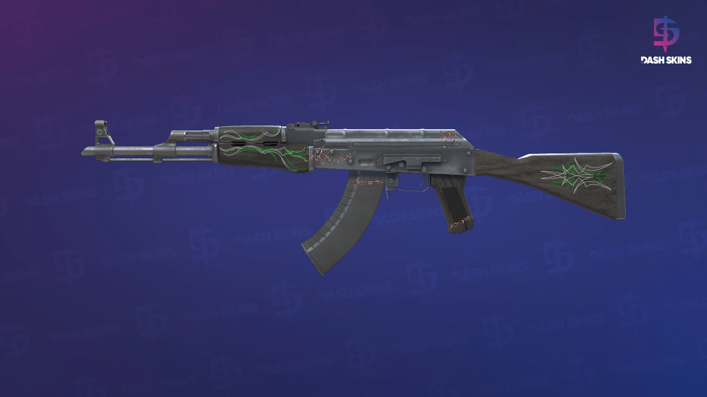 AK-47 | Emerald Pinstripe (Field-Tested) Screenshot Playside
