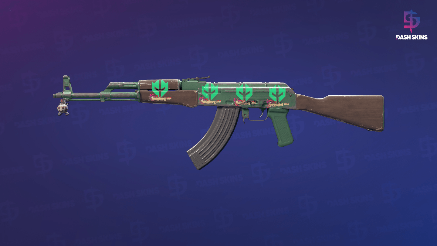 AK-47 | Wintergreen (Battle-Scarred) Screenshot Playside