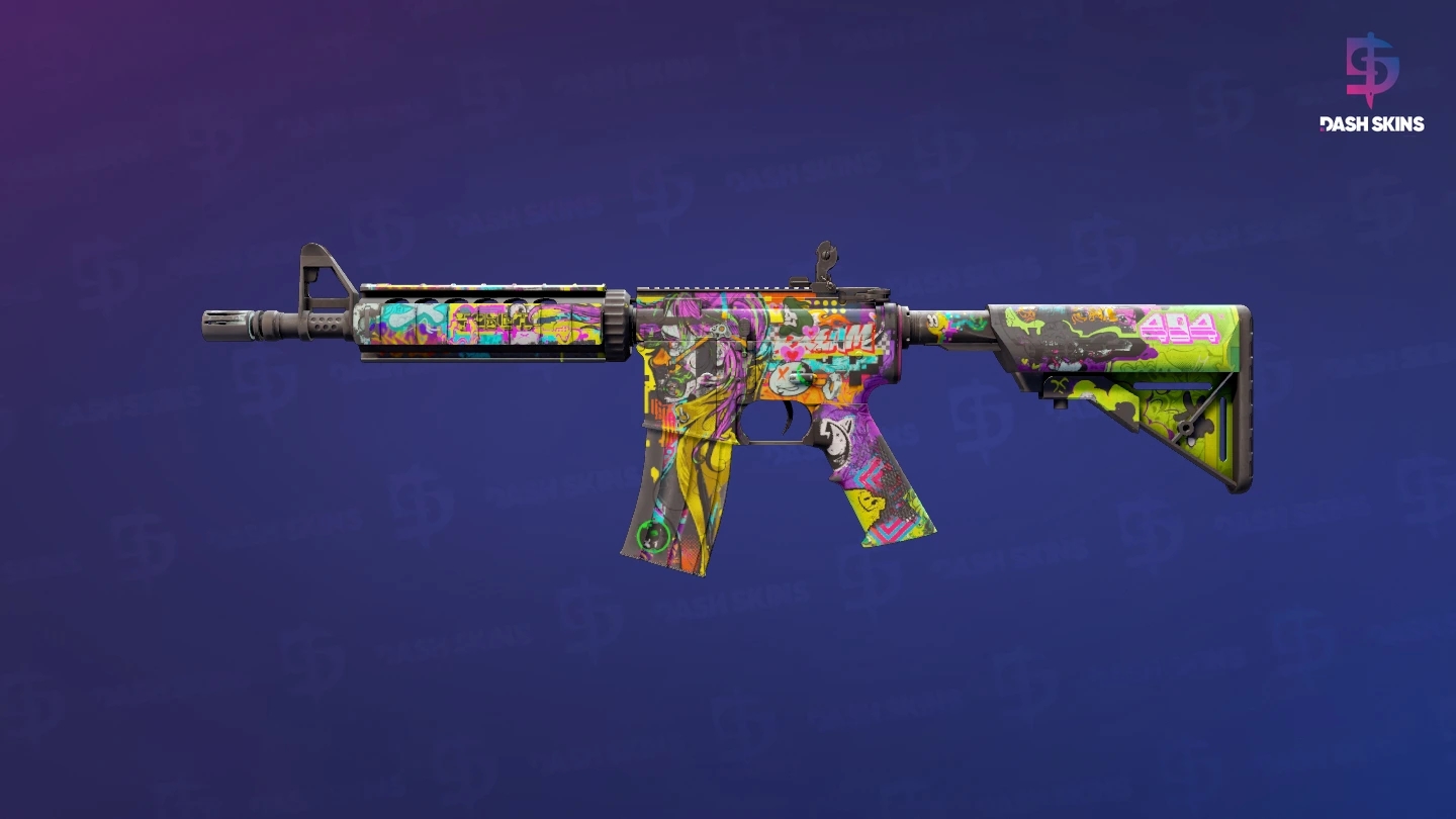 M4A4 | In Living Color (Battle-Scarred) Screenshot Playside