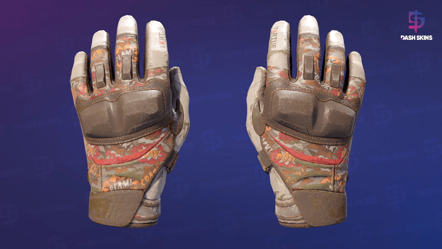 ★ Moto Gloves | POW! (Battle-Scarred) Screenshot Playside