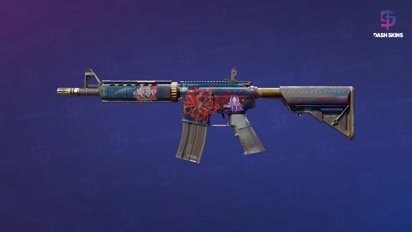 M4A4 | Spider Lily (Battle-Scarred) Screenshot Playside