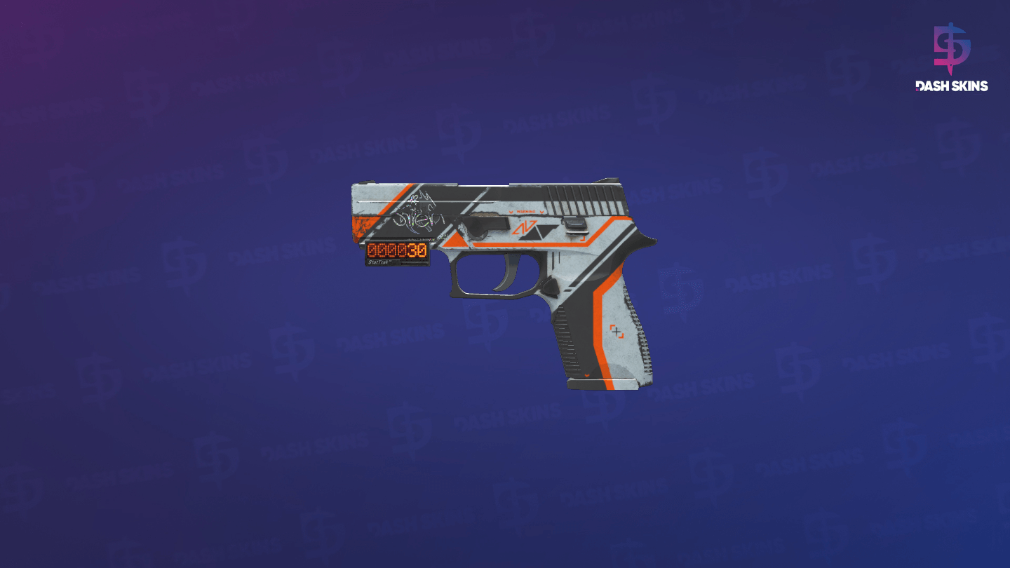 StatTrak™ P250 | Asiimov (Battle-Scarred) Screenshot Playside