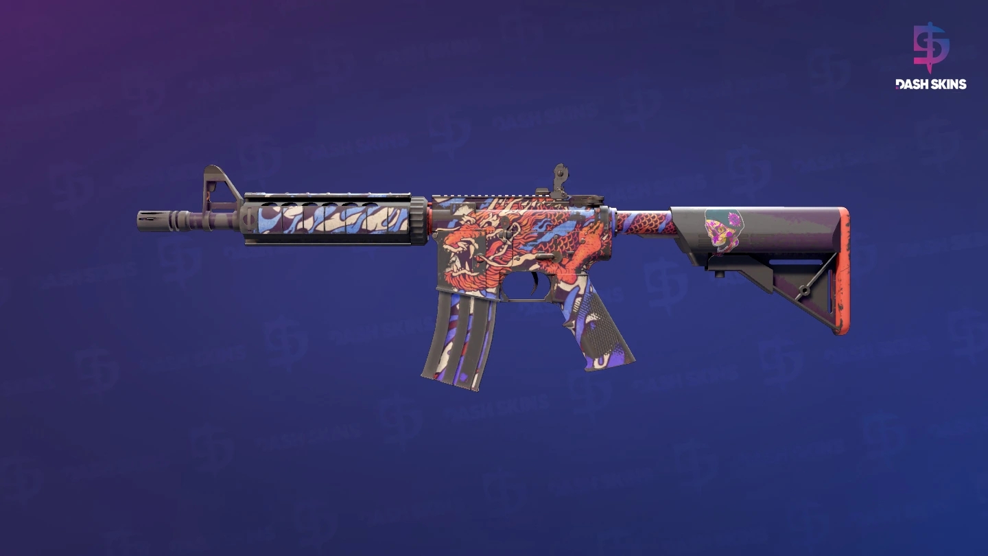 M4A4 | 龍王 (Dragon King) (Well-Worn) Screenshot Playside