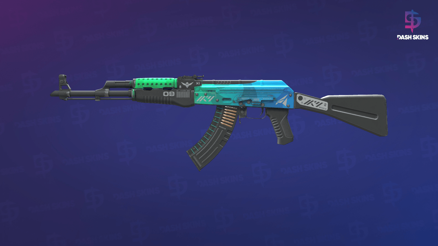 AK-47 | Ice Coaled (Minimal Wear) Screenshot Playside