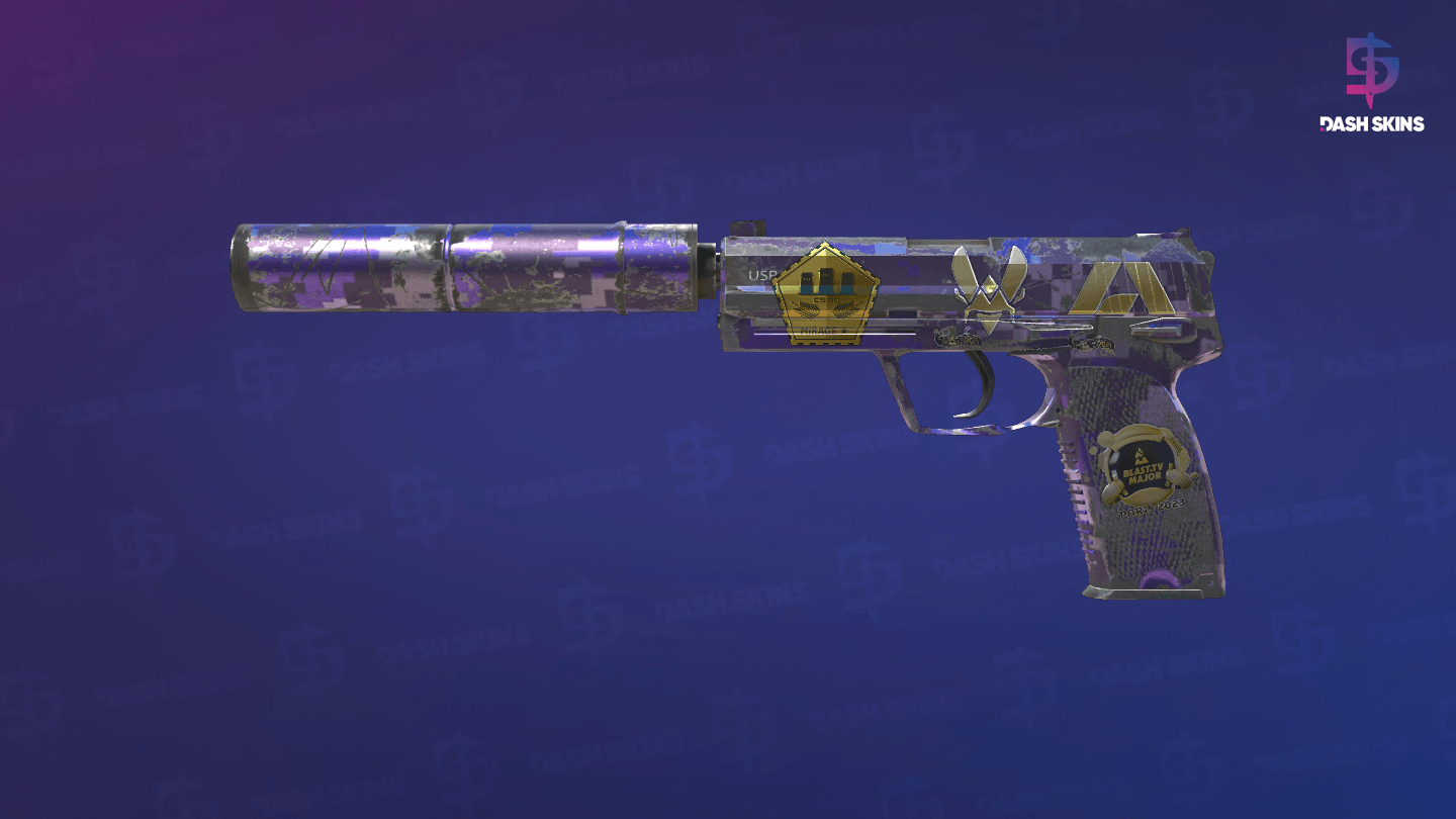 Souvenir USP-S | Purple DDPAT (Well-Worn) Screenshot Playside