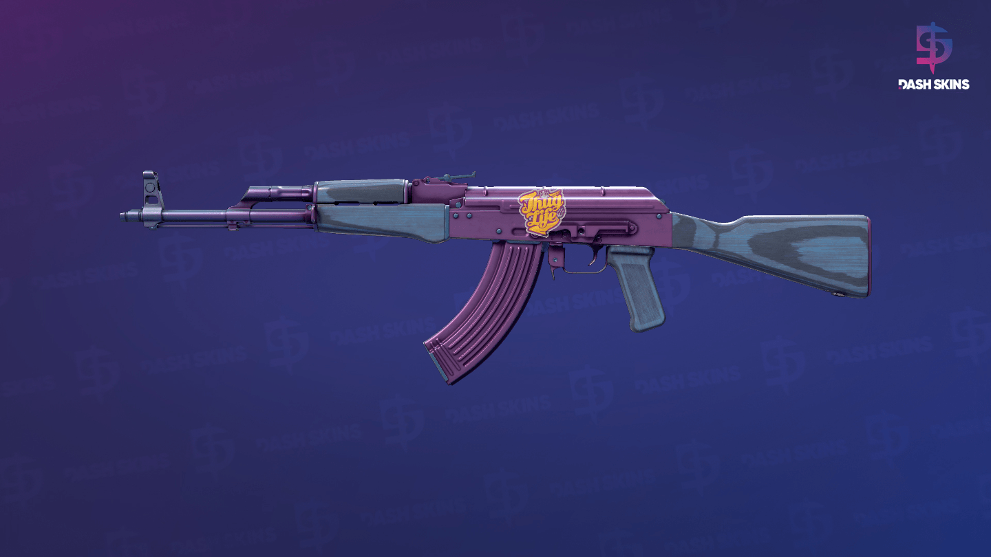 AK-47 | Midnight Laminate (Minimal Wear) Screenshot Playside