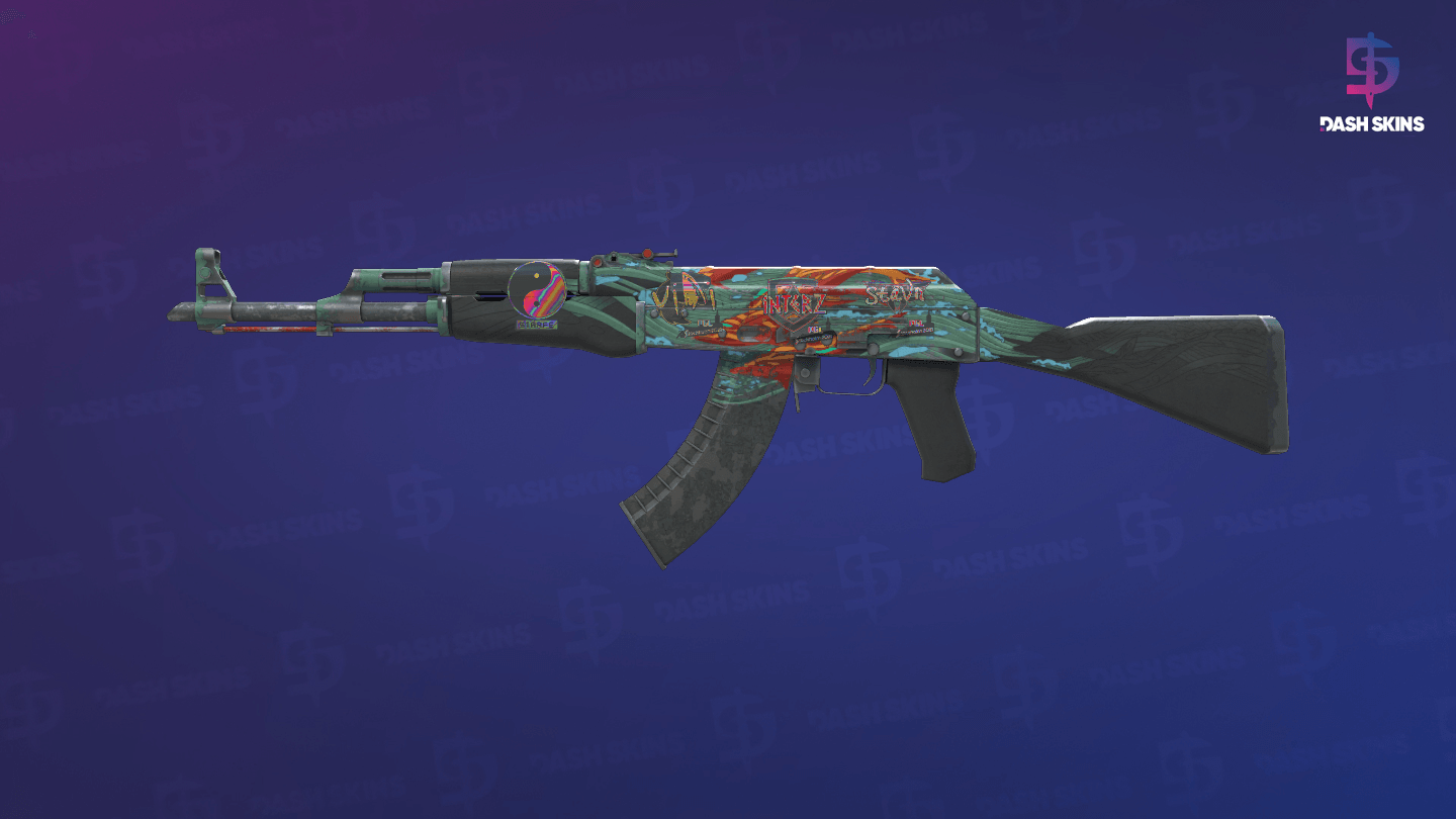 AK-47 | Aquamarine Revenge (Battle-Scarred) Screenshot Playside