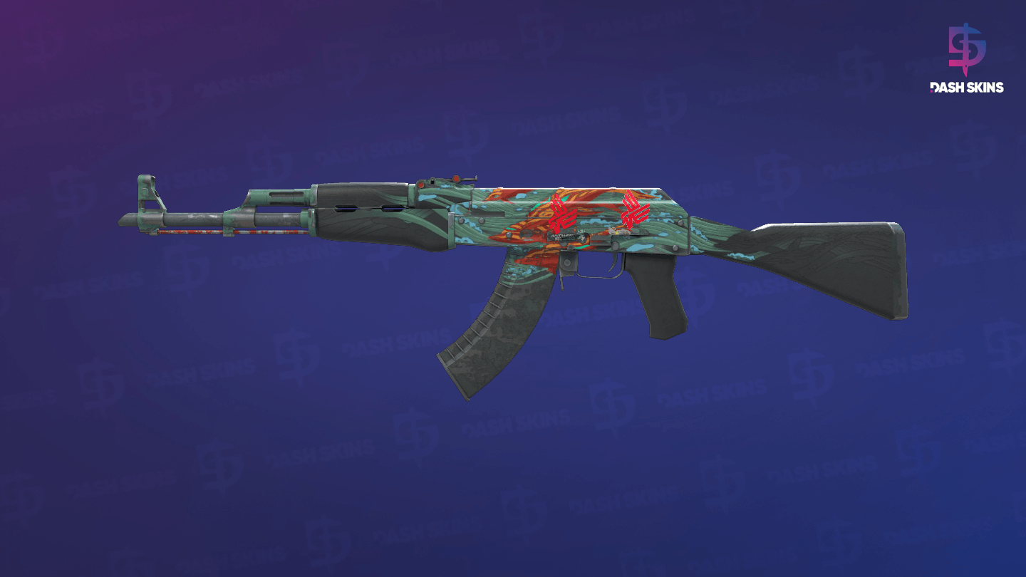 AK-47 | Aquamarine Revenge (Well-Worn) Screenshot Playside