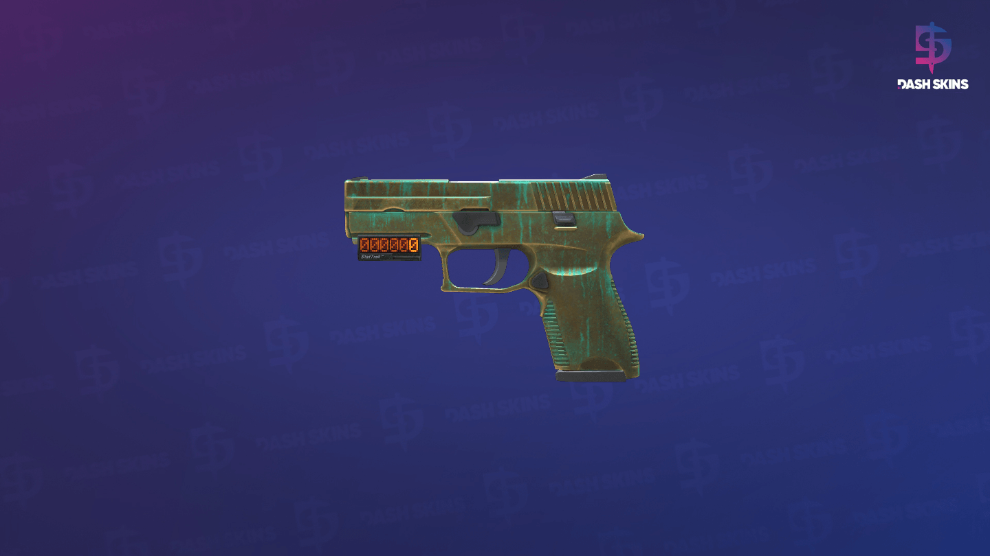 StatTrak™ P250 | Verdigris (Battle-Scarred) Screenshot Playside