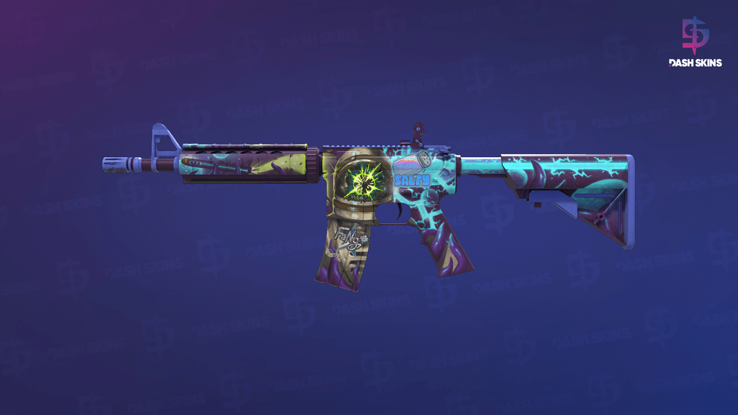 M4A4 | Desolate Space (Well-Worn) Screenshot Playside