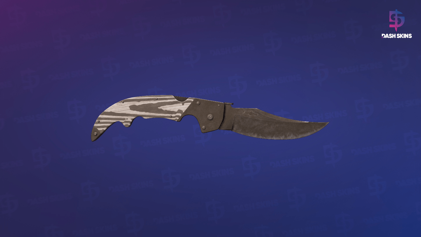 ★ Falchion Knife | Black Laminate (Battle-Scarred) Screenshot Playside