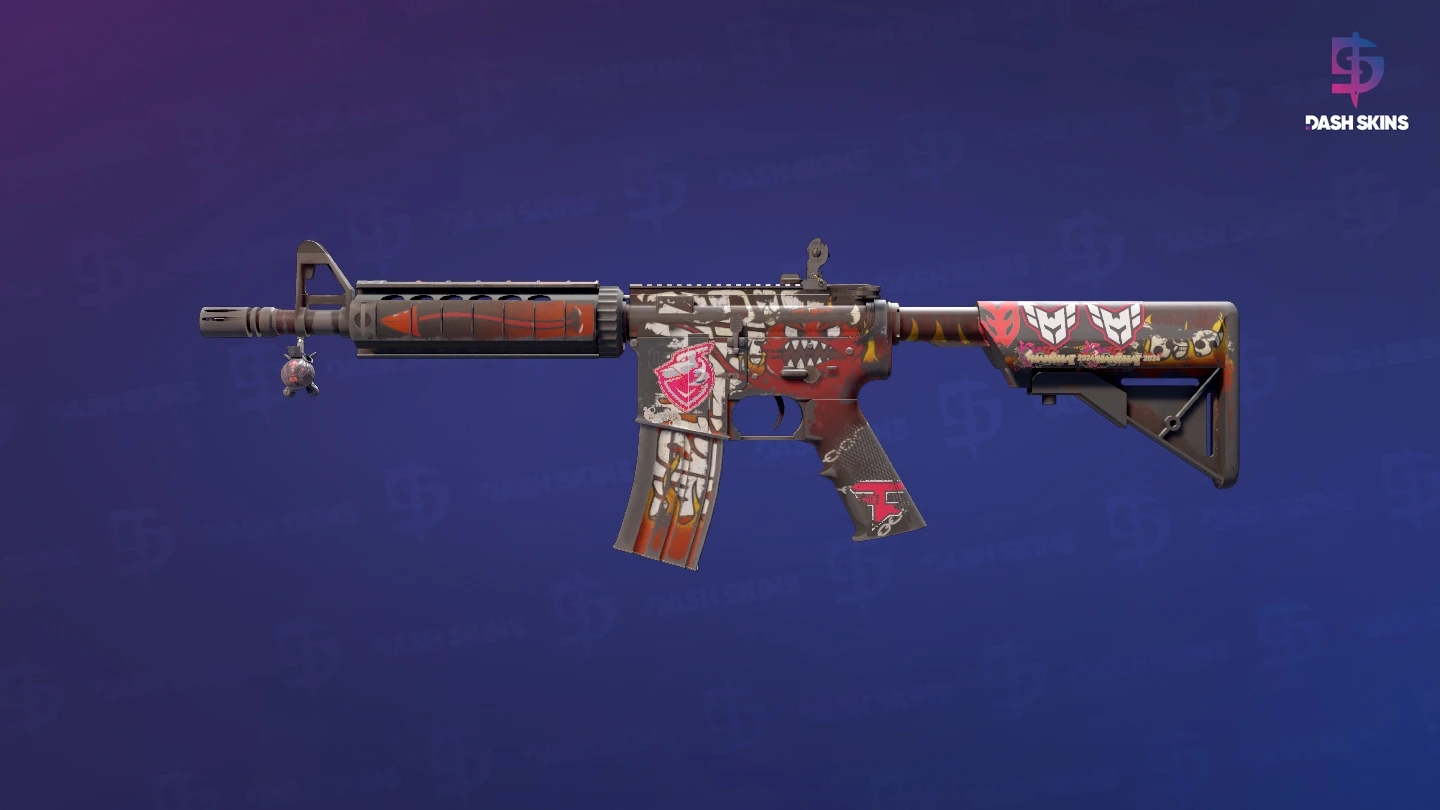 M4A4 | Hellfire (Well-Worn) Screenshot Playside