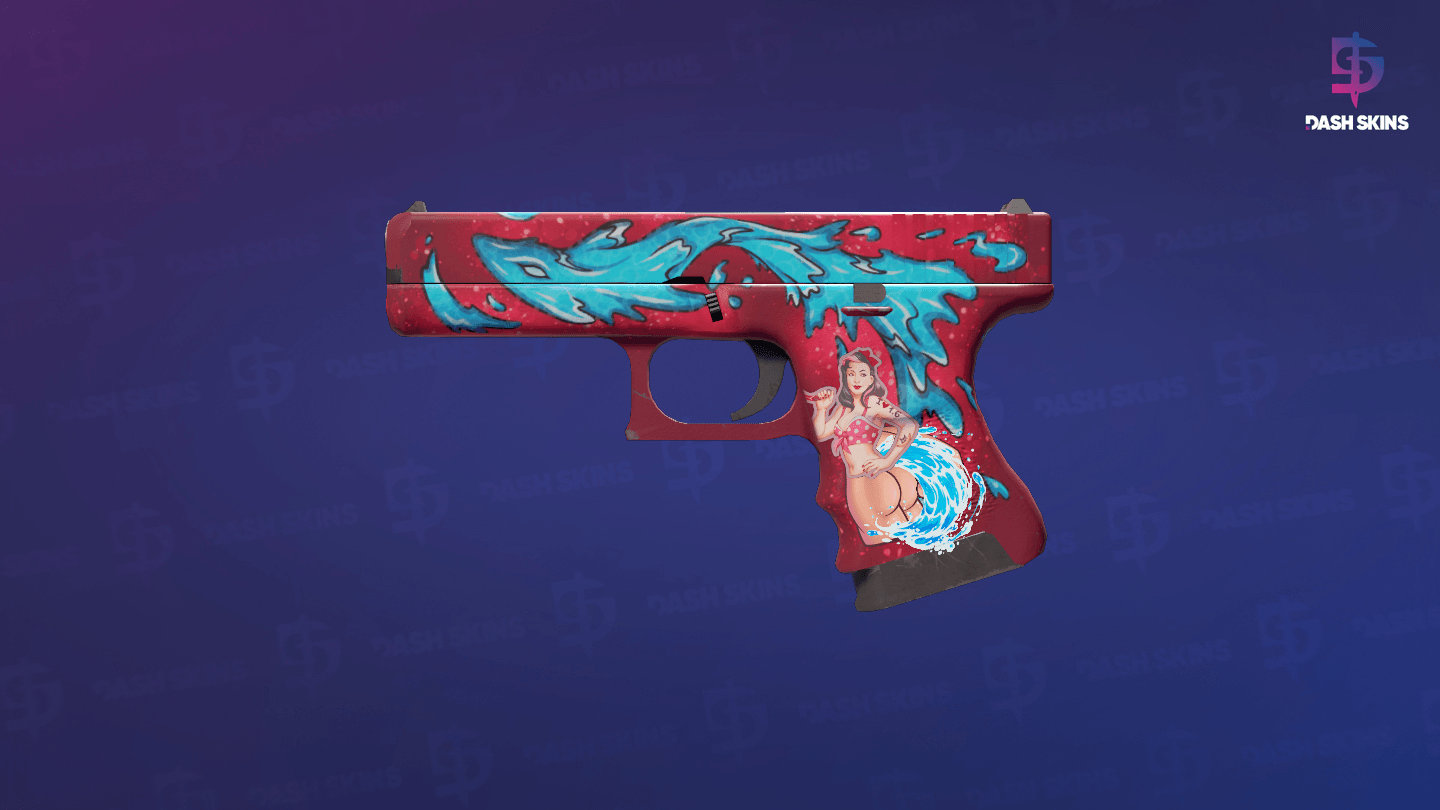 Glock-18 | Water Elemental (Minimal Wear) Screenshot Playside