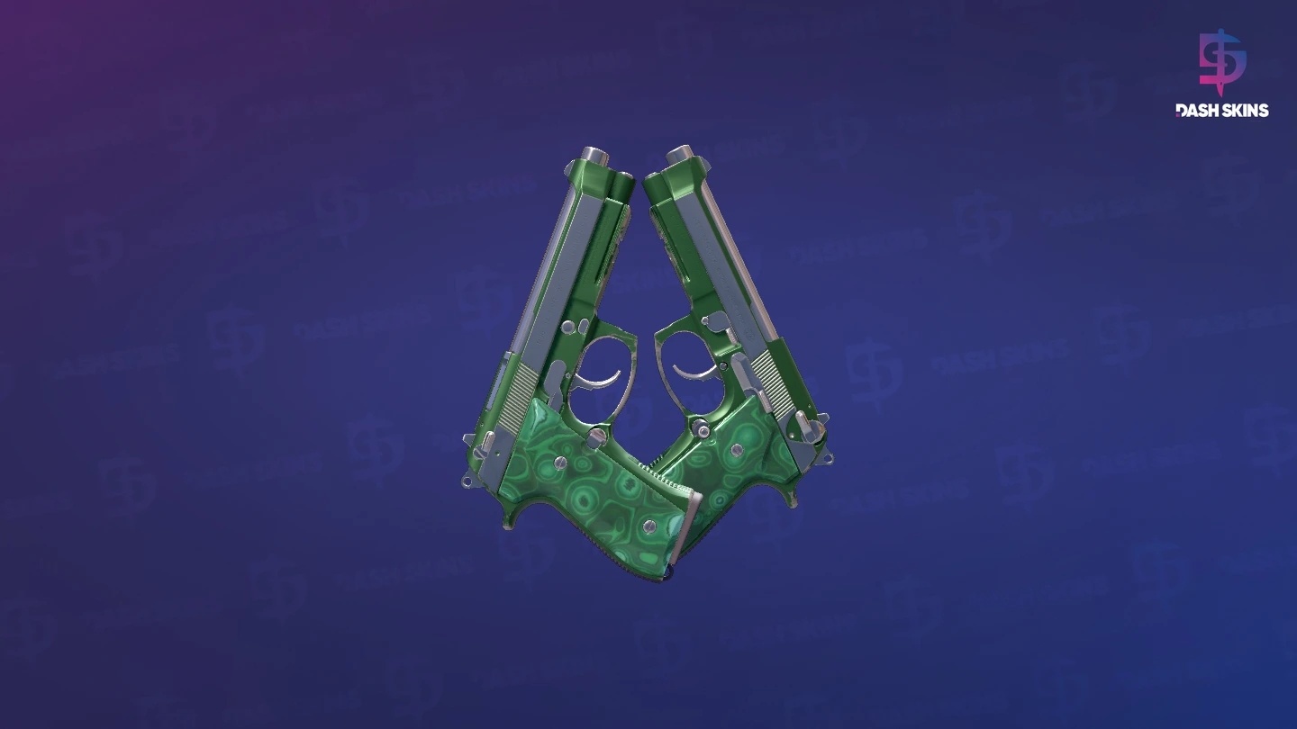 Dual Berettas | Polished Malachite (Minimal Wear) Screenshot Playside
