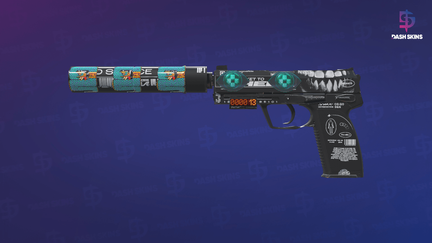 StatTrak™ USP-S | Ticket to Hell (Minimal Wear) Screenshot Playside