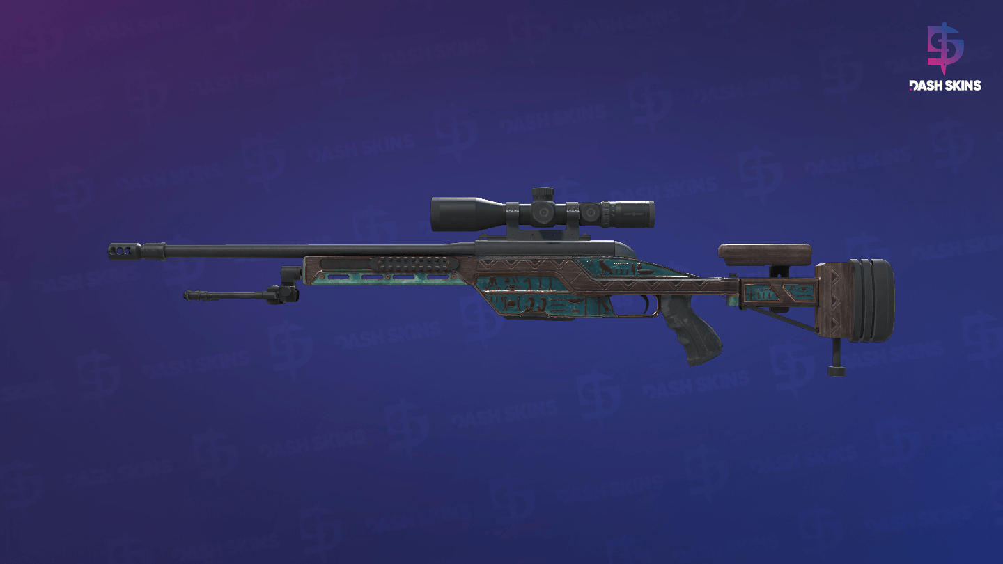 SSG 08 | Azure Glyph (Well-Worn) Screenshot Playside