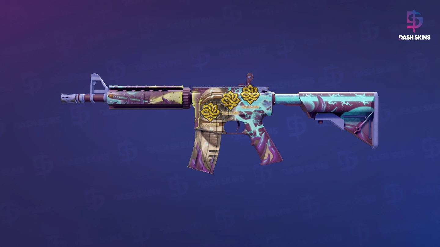M4A4 | Desolate Space (Well-Worn) Screenshot Playside