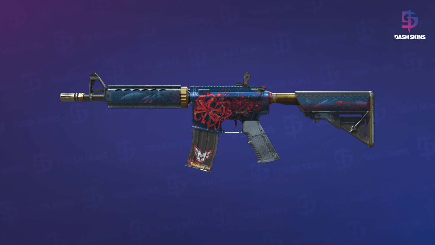 M4A4 | Spider Lily (Well-Worn) Screenshot Playside