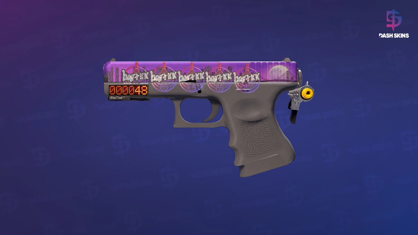 StatTrak™ Glock-18 | Moonrise (Minimal Wear) Screenshot Playside