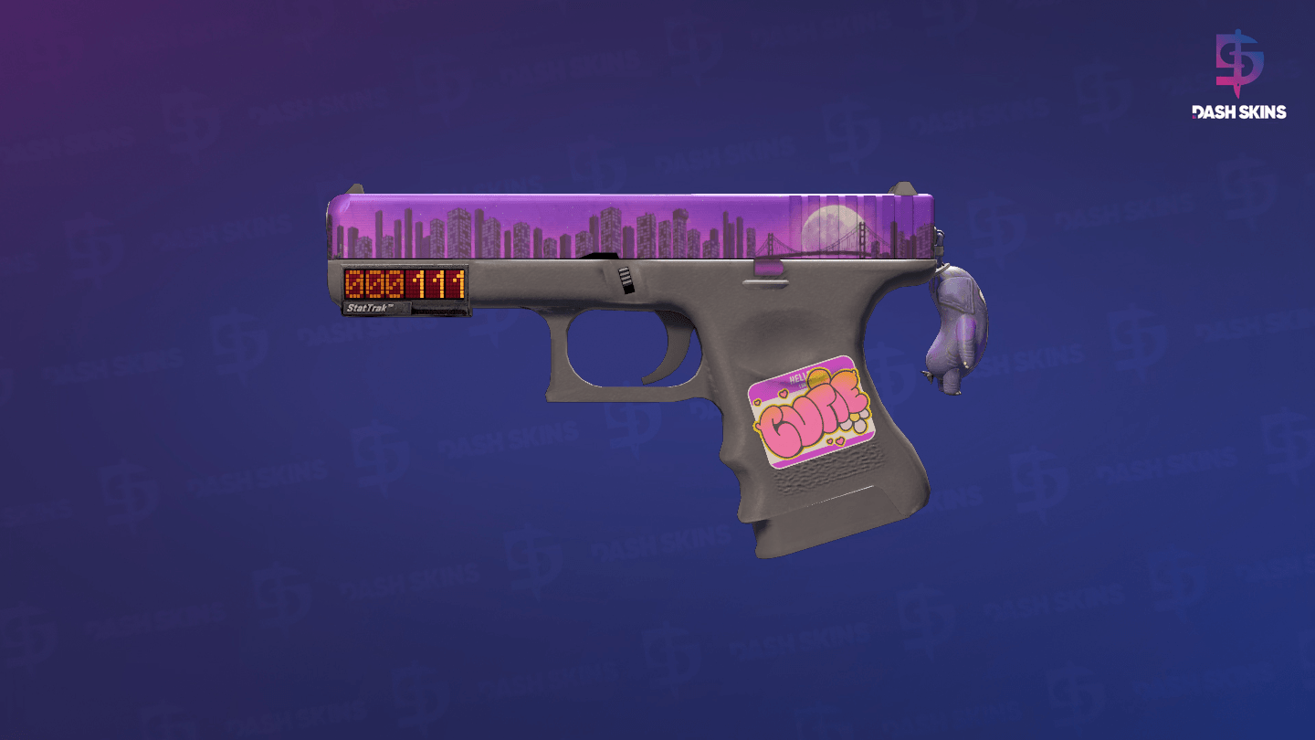 StatTrak™ Glock-18 | Moonrise (Minimal Wear) Screenshot Playside
