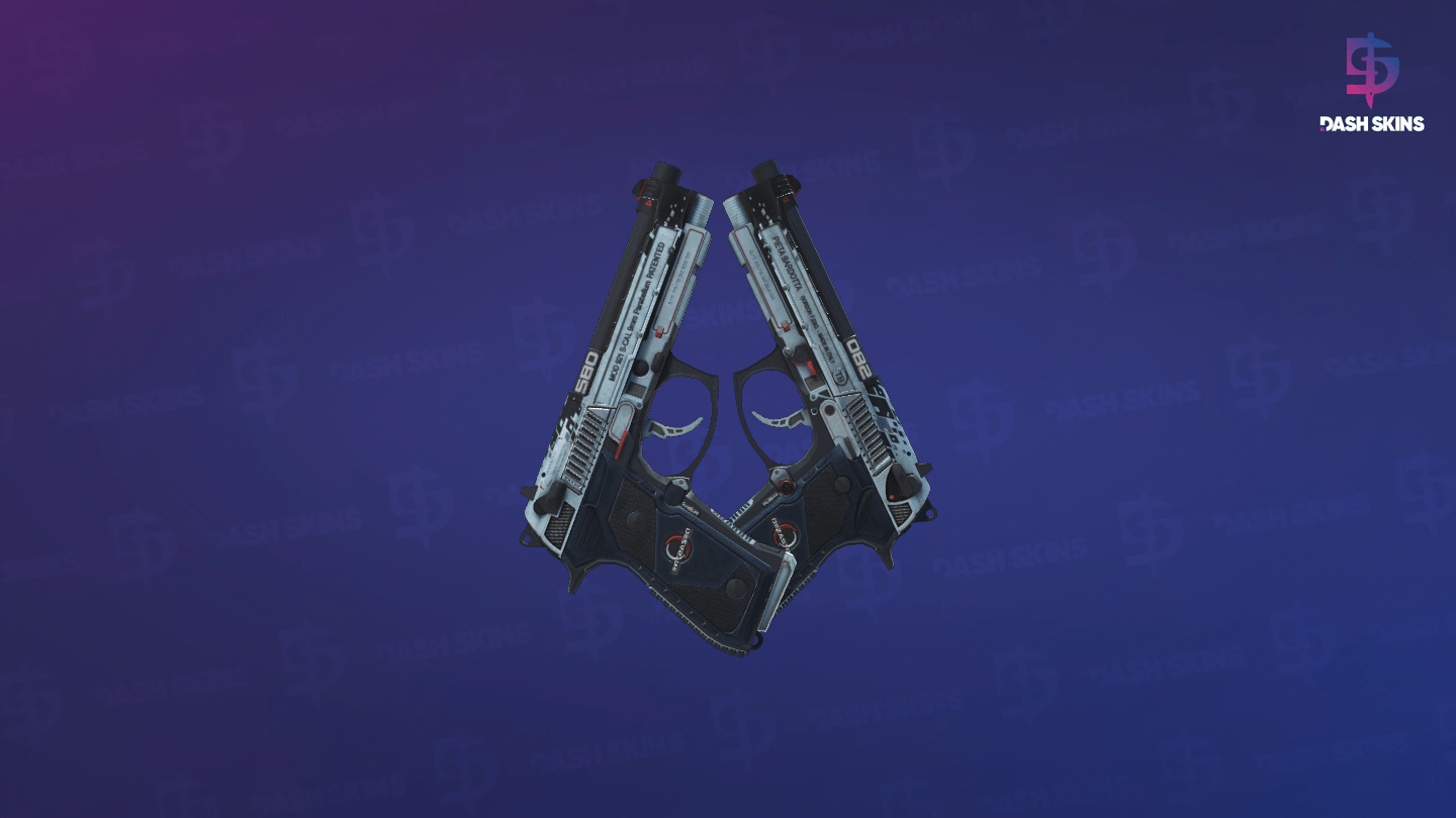 Dual Berettas | Dezastre (Well-Worn) Screenshot Playside