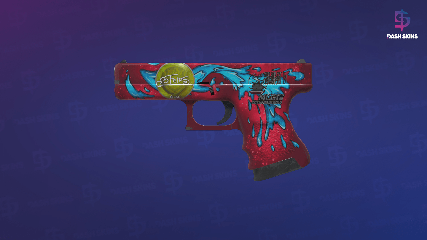 Glock-18 | Water Elemental (Minimal Wear) Screenshot Playside