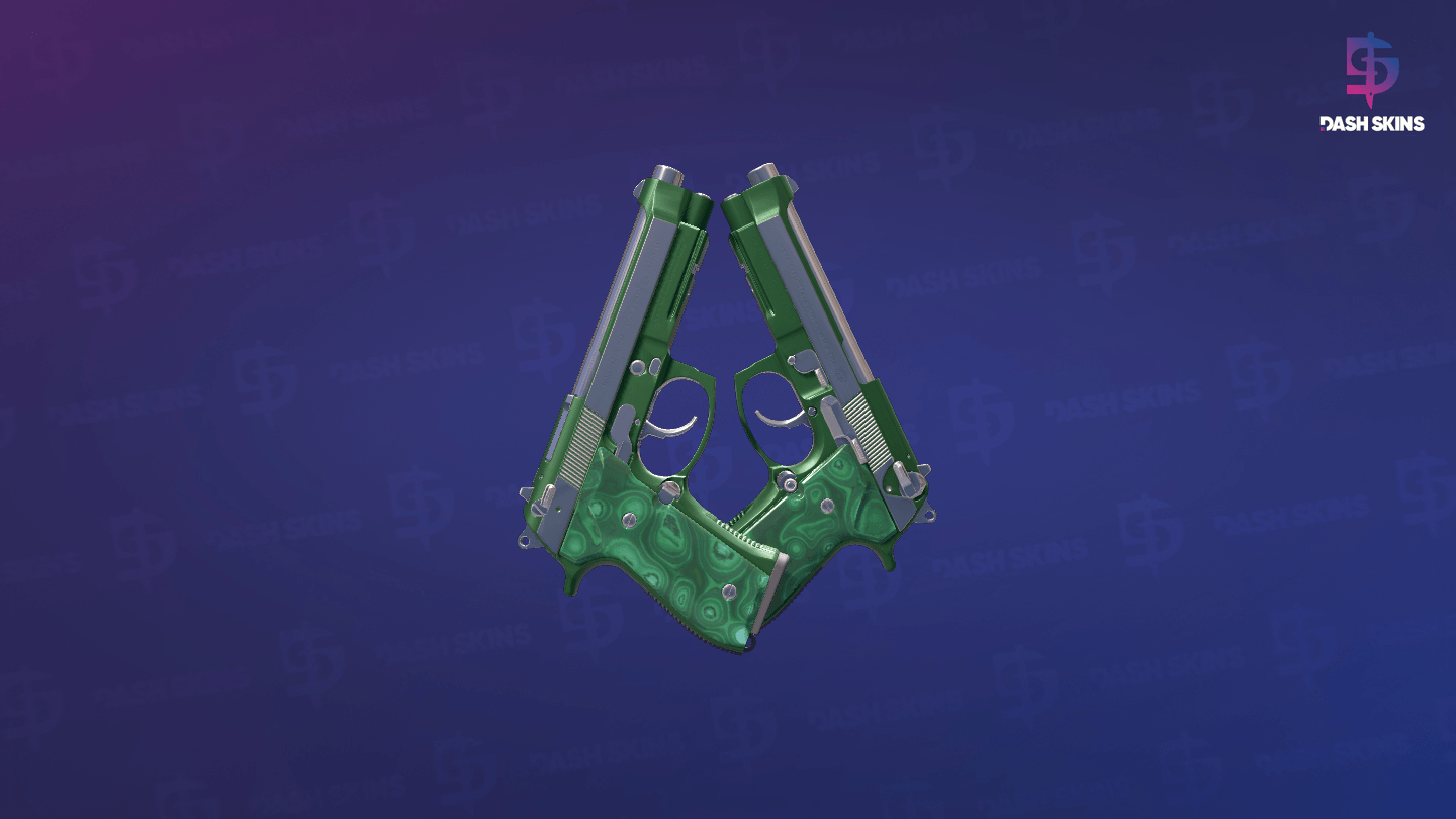 Dual Berettas | Polished Malachite (Factory New) Screenshot Playside