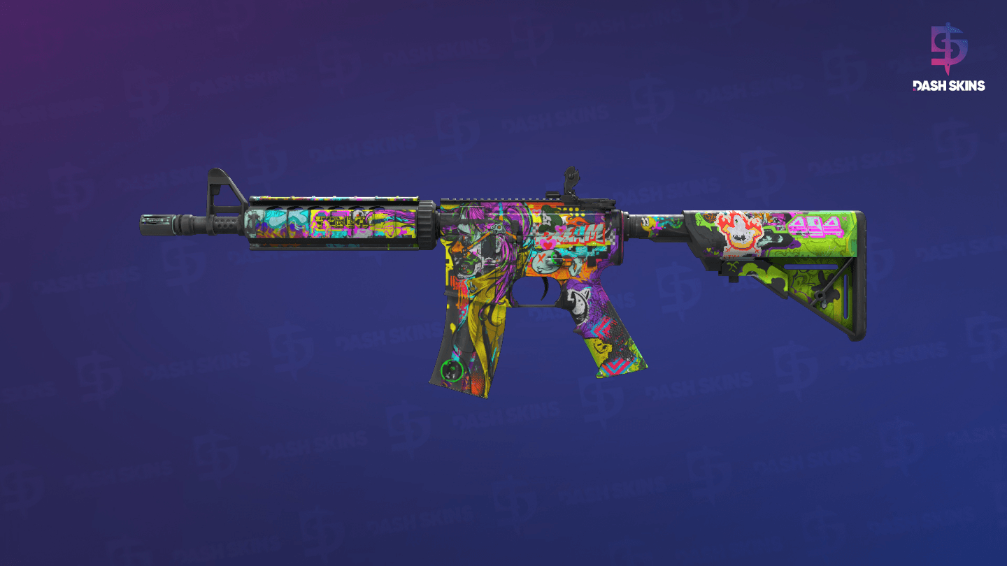 M4A4 | In Living Color (Battle-Scarred) Screenshot Playside