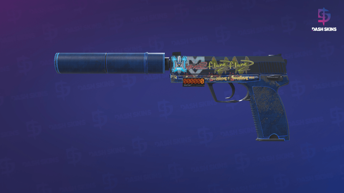 StatTrak™ USP-S | Blueprint (Battle-Scarred) Screenshot Playside