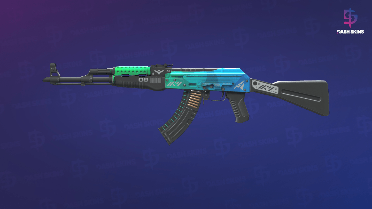 AK-47 | Ice Coaled (Minimal Wear) Screenshot Playside