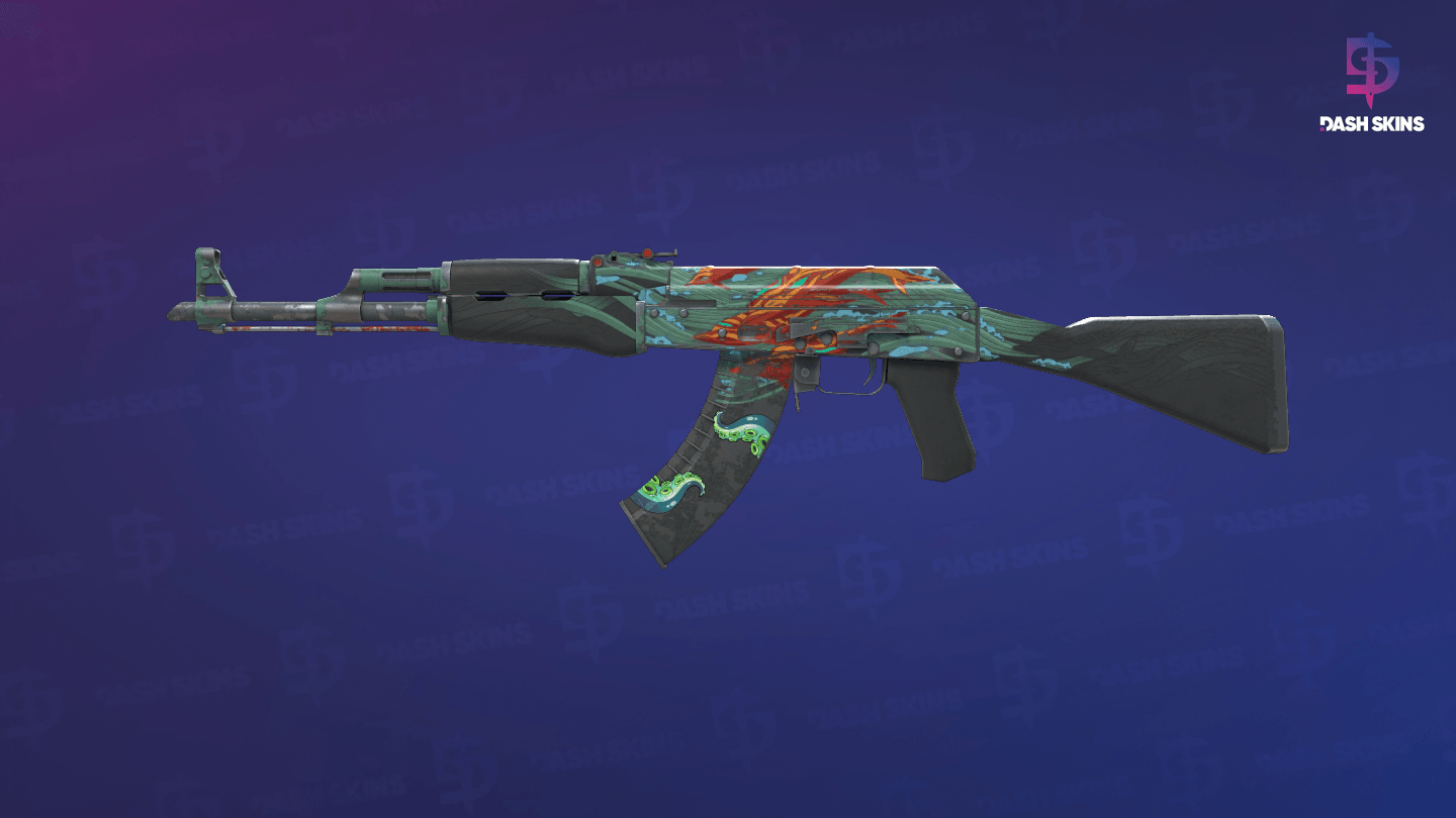 AK-47 | Aquamarine Revenge (Battle-Scarred) Screenshot Playside