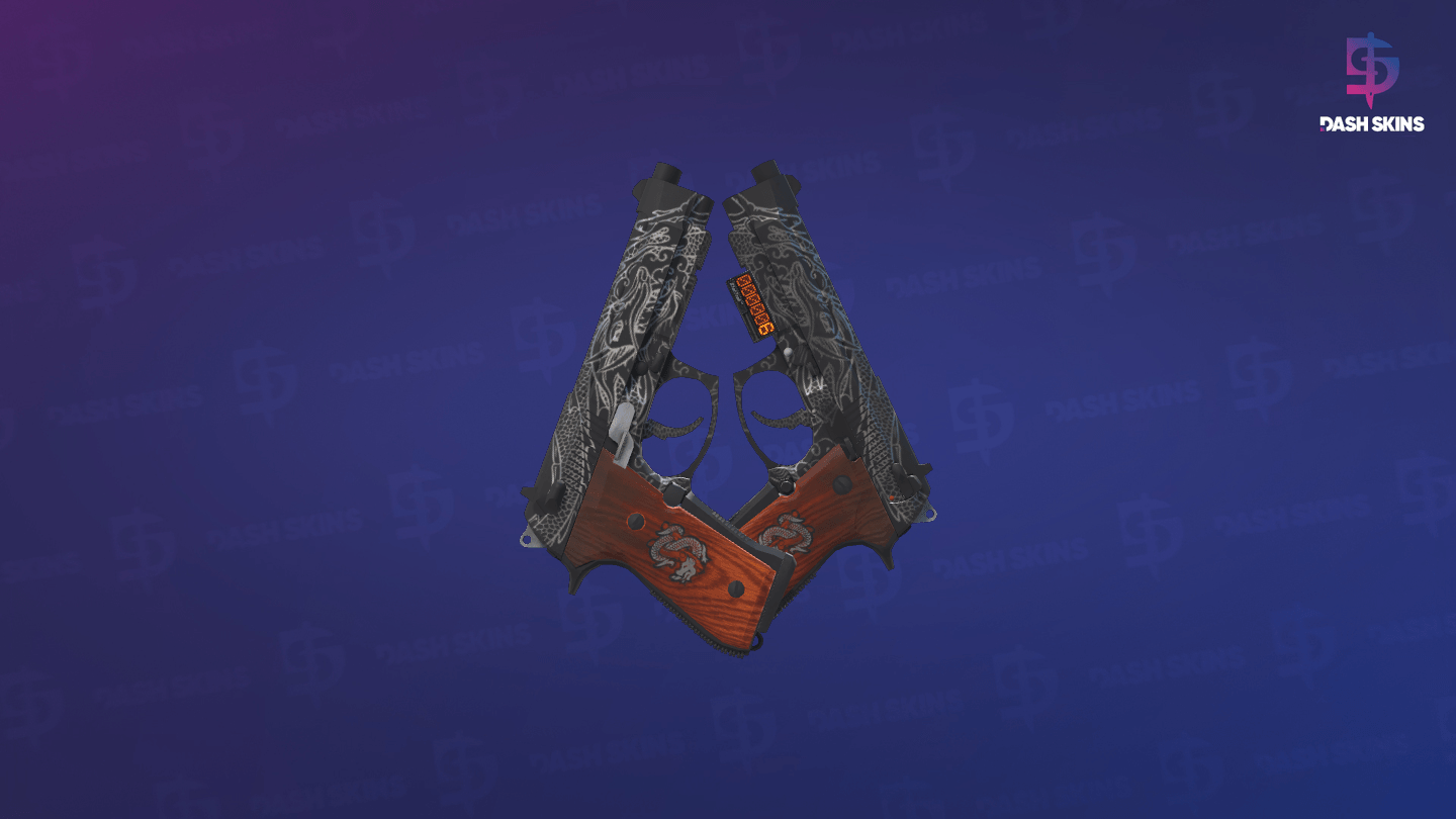 StatTrak™ Dual Berettas | Dualing Dragons (Factory New) Screenshot Playside