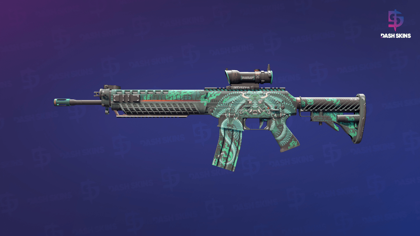SG 553 | Dragon Tech (Minimal Wear) Screenshot Playside