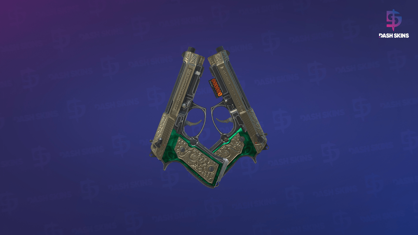 StatTrak™ Dual Berettas | Royal Consorts (Minimal Wear) Screenshot Playside